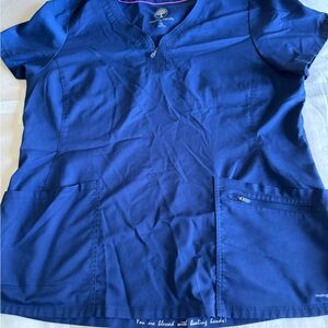 Healing Hands scrub top in navy